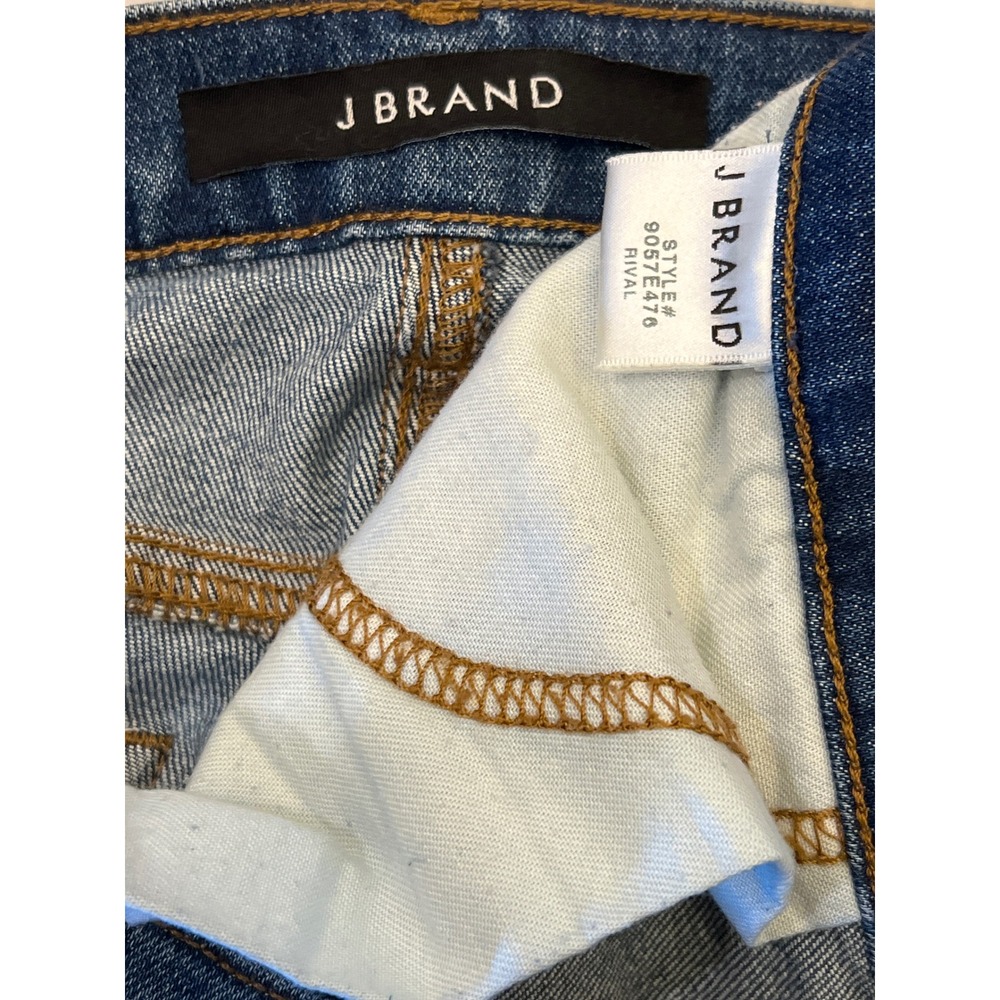 J Brand‎ Ellis Cropped in Rival Distressed Medium Wash Jeans 9057E476 Womens